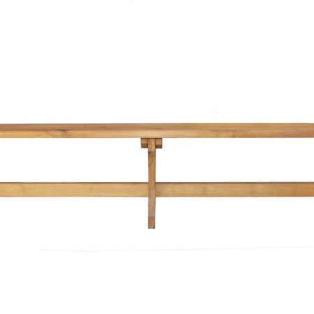 Romana Bench made from recycled oak barrels side view Romana Bench made from recycled oak barrels side view