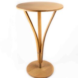 bar table made from recycled oak
