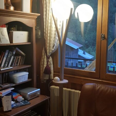 lamapadaire emergence double 2 Double "emergence" floor lamp