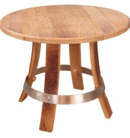 coffee table made from recycled oak