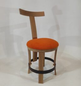 oak dining room chair with fabric seat